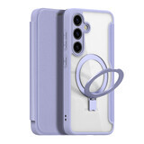 Dux Ducis Skin X Pro case for Samsung Galaxy S24 with MagSafe, flip cover and stand - purple