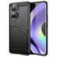 Carbon hoesje voor Realme 10 Pro flexibele siliconen carbon case zwart