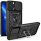 Hybrid Armor Camshield iPhone 13 Pro gepantserde hoes met cameradeksel zwart