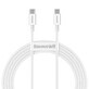 Baseus CATYS-C02 Cable USB-C - USB-C PD QC FCP 100W 5A 2m - blanco