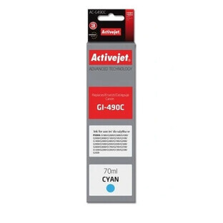 ActiveJet, inchiostro per Canon AC-G490C (sostituzione GI-490C) ciano (blu)