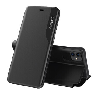 Eco Leather View Case elegante funda con tapa abatible y función de soporte iPhone 13 mini negro