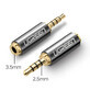 Ugreen audio-adapter jack 2,5mm male naar jack 3,5mm female zwart (20501)