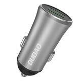 Chargeur de voiture intelligent Dudao 3.4A 2x USB argent (R6S argent)
