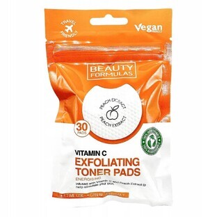 Beauty Formulas Gesättigte Peeling-Pads mit Vitamin C, 30 Stück