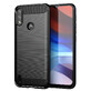 Carbon Case flexibele hoes Motorola Moto E7i Power zwart