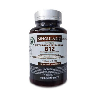 Singularis, vitamina B12 Metilcobalamina 990 µg + 1 mg BioPerine, 120 capsule