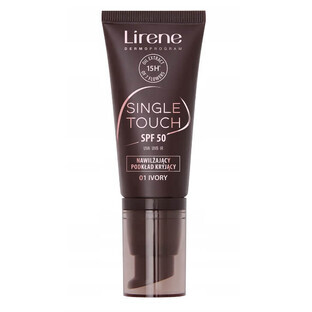 Lirene Single Touch SPF50 Fondotinta coprente idratante 01 Avorio, 30 ml