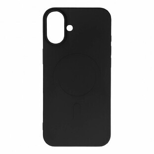 Carcasă din silicon lichid MagSafe pentru iPhone 16 - negru