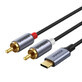 Câble audio Ugreen USB Type C (mâle) - 2RCA (mâle) 1,5m gris (20193 CM451)