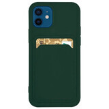 Card Case silicone wallet case with card pocket documents for Samsung Galaxy A42 5G dark green