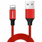 Baseus Yiven pânză împletit cablu USB / Lightning 1.8M roșu (CALYW-A09)