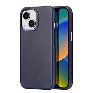 Dux Ducis Naples iPhone 14 case magnetic leather cover MagSafe blue