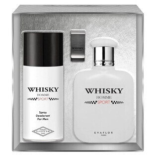 Evaflor Whisky Homme Sport Eau de Toilette, 100 ml + Deodorant, 150 ml + Notitieboekje