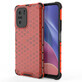 Honingraat gepantserde hoes met gel frame Xiaomi Redmi K40 Pro+ / K40 Pro / K40 / Poco F3 rood