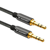 Wozinsky universal mini jack 2x AUX cable 2 m noir