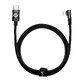 Cablu Baseus CAVP000201 unghiular Lightning - USB-C 20W 480Mbps 1m - negru