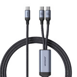 Joyroom Speedy Series S-A21 2in1 USB-C - Câble USB-C / USB-C 100W 1,5m - noir