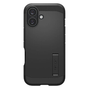 Carcasa Spigen Tough Armor MagSafe con soporte para iPhone 16 Plus - negro