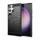 Carcasă Carbon pentru Samsung Galaxy S24 Carcasă ultra flexibilă din silicon carbon - negru