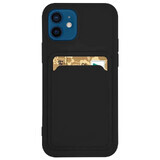 Card Case silicone wallet case with card pocket documents for Samsung Galaxy A72 4G black
