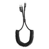 Baseus Fish Eye cablu elastic USB-A / Lightning 2A 1m - negru