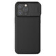 Gepantserde Nillkin CamShield Pro magnetische hoes voor iPhone 15 Pro met cameradeksel - zwart