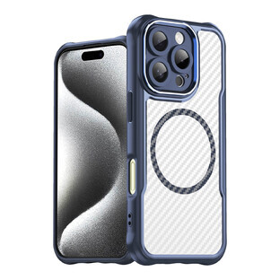 Leading Series MagSafe siliconen hoesje voor iPhone 16 Pro Max - blauw