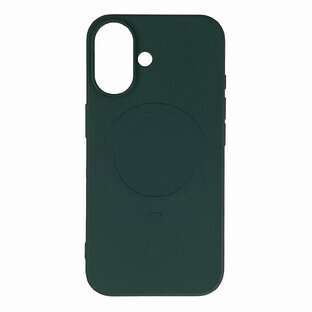 Custodia in silicone liquido MagSafe per iPhone 16 - verde scuro