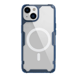 Nillkin Nature Pro Custodia magnetica iPhone 14 Custodia magnetica MagSafe blu