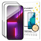 2 stuks volledig scherm gehard glas met frame Hoesje Friendly Wozinsky Full Glue iPhone 15 Pro Max - zwart