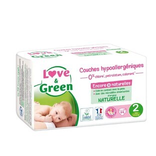 Love&Green Hypoallergene Windeln Größe 2 von 3 bis 6 kg x44