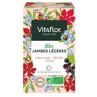 Vitaflor Tisana Ecológica Piernas Ligeras 20 Bolsitas