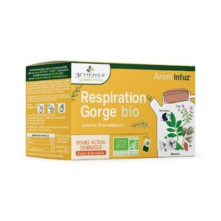 3 Chênes Bio-Kräutertee zum Atmen der Kehle 20 Portionsbeutel
