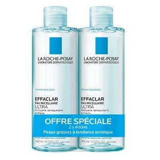 La Roche-Posay Effaclar Acqua Micellare Purificante Pelle Grassa e Sensibile Pelli grasse 2x400ml