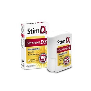 Nutreov Stim D3 Vitamina D para la inmunidad, huesos y dientes 120 comprimidos