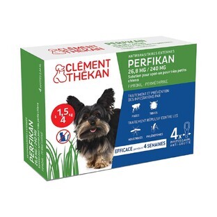 Clement-Thekan Purici și căpușe Câine 1,5-4 kg 4 pipete