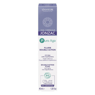 Eau thermale Jonzac Pure Age Fluido antiedad y antiimperfecciones doble acción Pieles adultas con imperfecciones 40 ml
