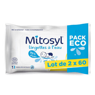 Mitosyl Toallitas de Agua 2x60