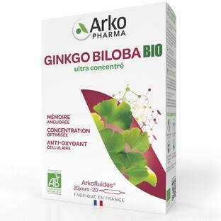 Arkopharma Arkofluides Gingko Biloba Bio 20 Ampoules