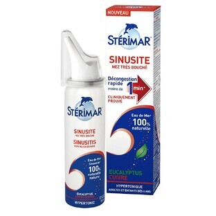 Sterimar Spray Sinusite Nez très bouché Eucalyptus/cuivre 50ml