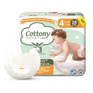 Pañales Algodón T4 (7-18 Kg) x28