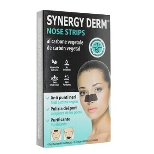 Incarose Synergy Derm Nasal Strips Charcoal Band-Aid for Nose X4