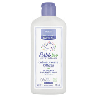 Eau thermale Jonzac Bébé Bio Hydraterende Reinigingscrème Lichaam en Haar 250ml