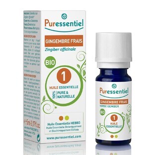Puressentiel Bio verse gember etherische oliën 5ml