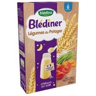 Blédina Blediner Cereales Vespertinos 6 meses Verduras 240g