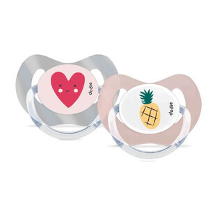 Dodie Sucettes Physiologiques Silicone Girly 6 Mois et Plus x2