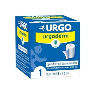 Urgo Sparadrap Non Tissé Extensible 5m x5cm Urgoderm x1 rouleau