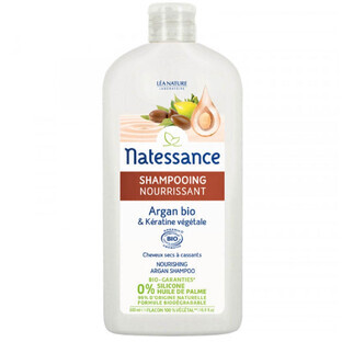 Natessance Champú Nutritivo Orgánico de Argán con Queratina Vegetal 500ml