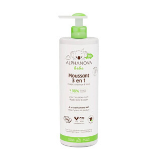 Alphanova Bébé Bebe Moussant 3 En 1 Corpo e Capelli e Bagno Moussant Bio 500ml